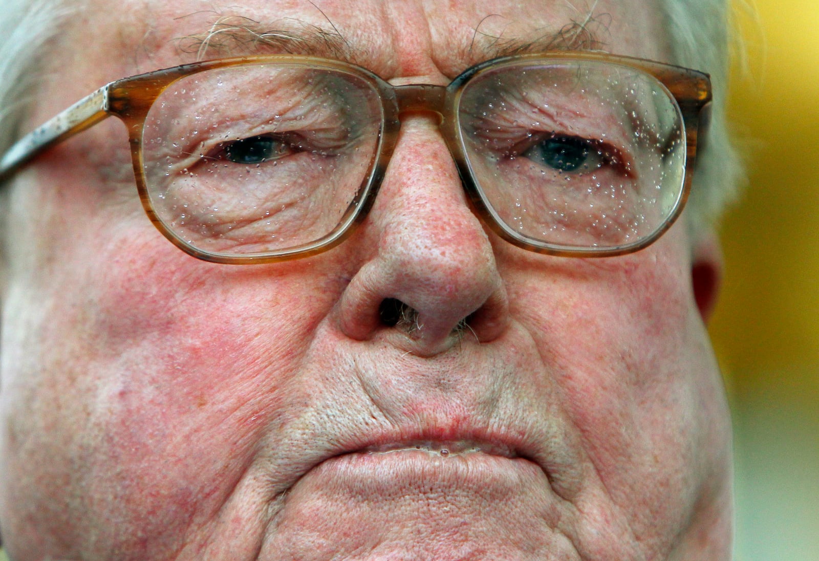 FILE - Jean Marie Le Pen delivers a speech in Paris, Jan. 7, 2012. (AP Photo/Francois Mori, File)