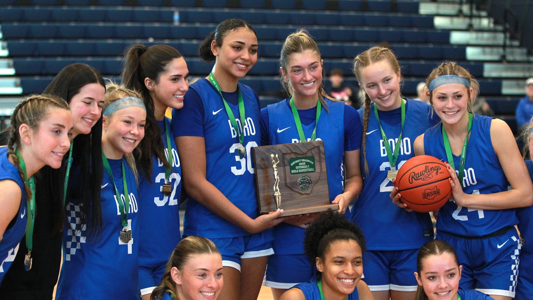 Springboro Panthers girls basketball DI district champs