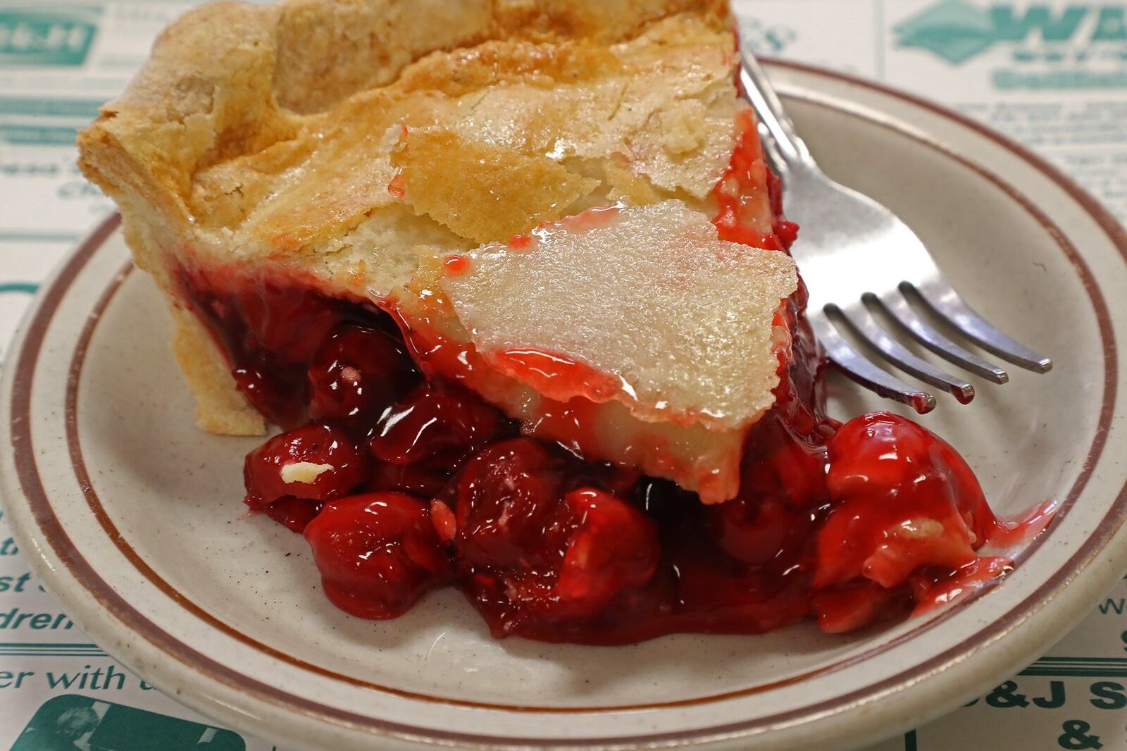 Homemade cherry pie is one of several dessert options at the Liberty Gathering Place. BILL LACKEY/STAFF