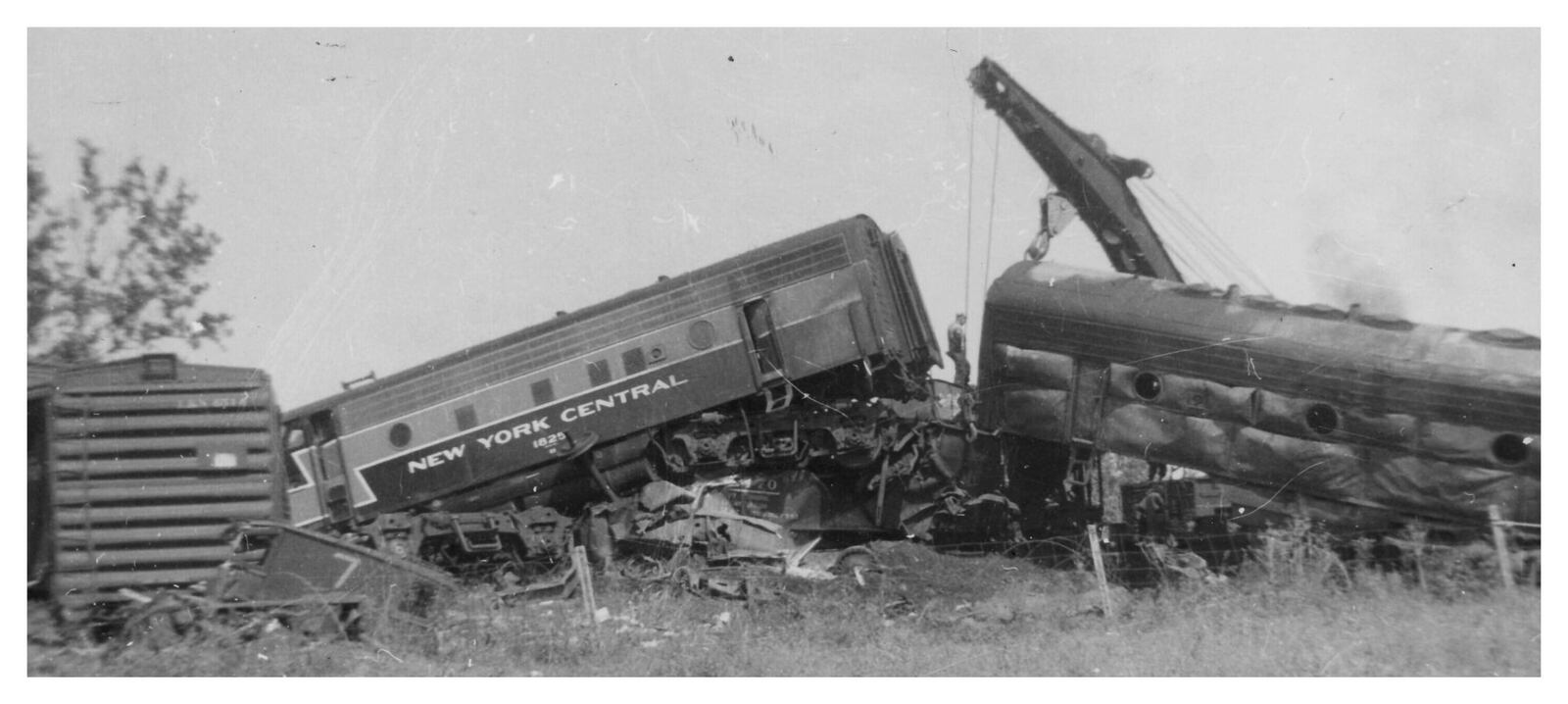 The Mad River Twp. train derailment that occurred in May reminded residents of another train wreck in the area in 1953./ Contributed