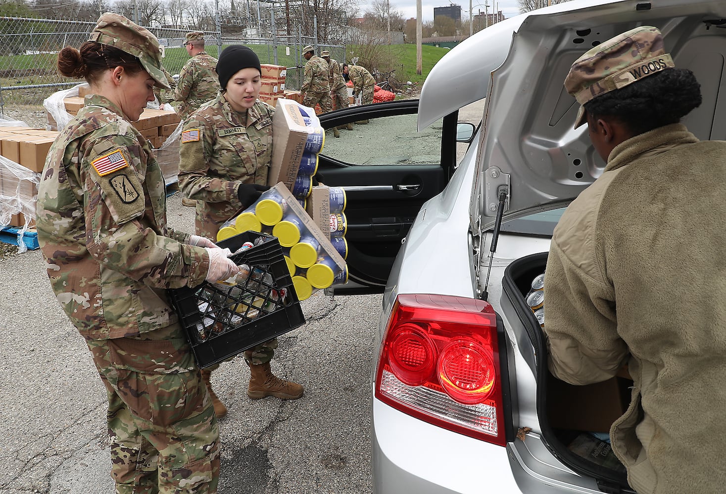 PHOTOS: National Guard Helps Distribute Food