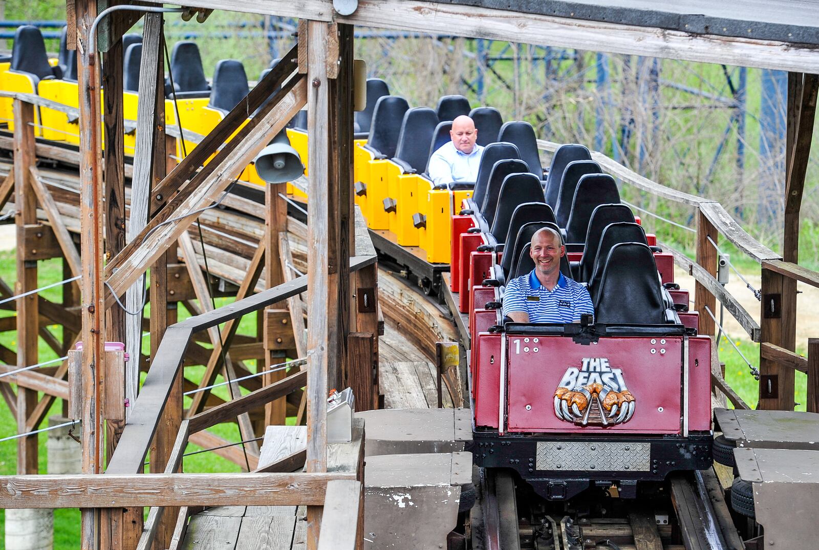 Kings Island held their media day event previewing what to expect this year Wednesday, April 17, 2019 in Mason. The Beast is celebrating forty years in operation this season. NICK GRAHAM/STAFF