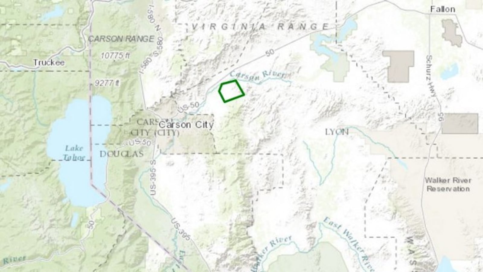 The National Weather Service in Reno, Nevada has issued a Flash Flood Warning due to an "imminent" dam break at the South Dayton Retention Pond, about 85 miles northwest of Reno.(National Weather Service, Reno)