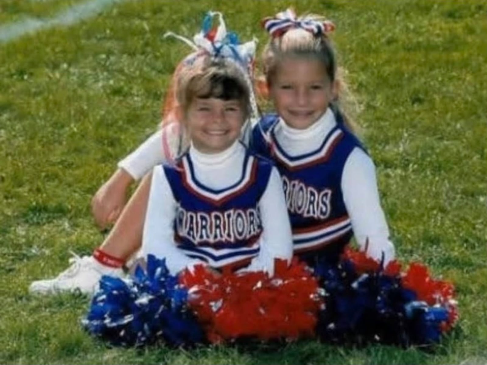 Marley Hosier with her sister Madison Hosier at the start of her cheer career. Contributed photo