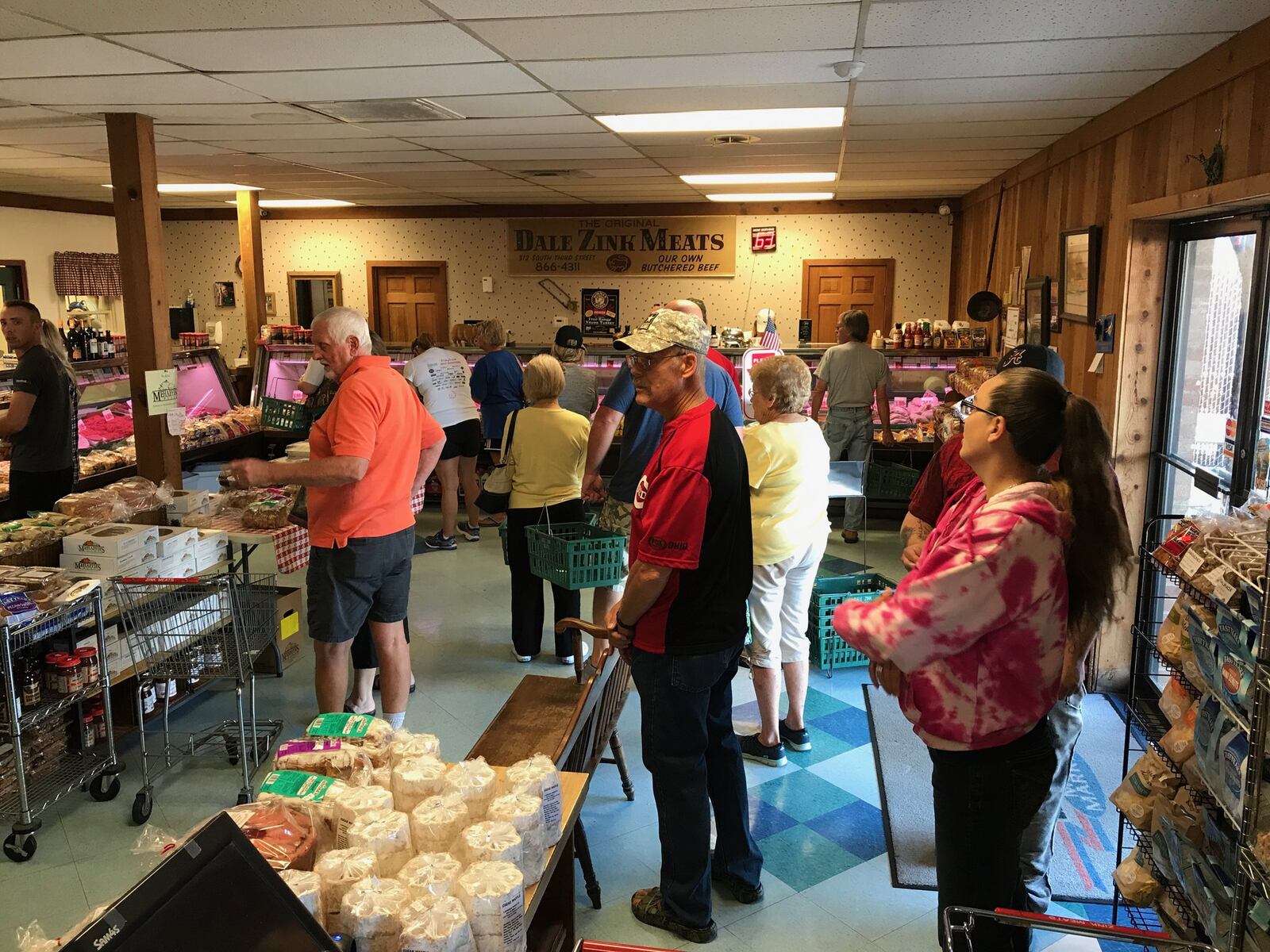 Zink Meat Market in Franklin is filled with customers on a typical Saturday. CONTRIBUTED