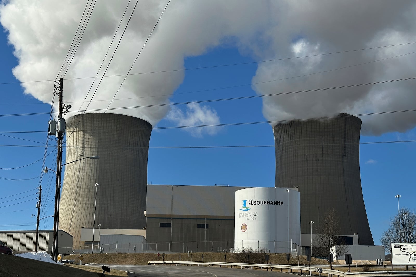 The Susquehanna nuclear power plant operates in Berwick, Pa., on Tuesday, Jan. 14, 2024. (AP Photo/Ted Shaffrey)