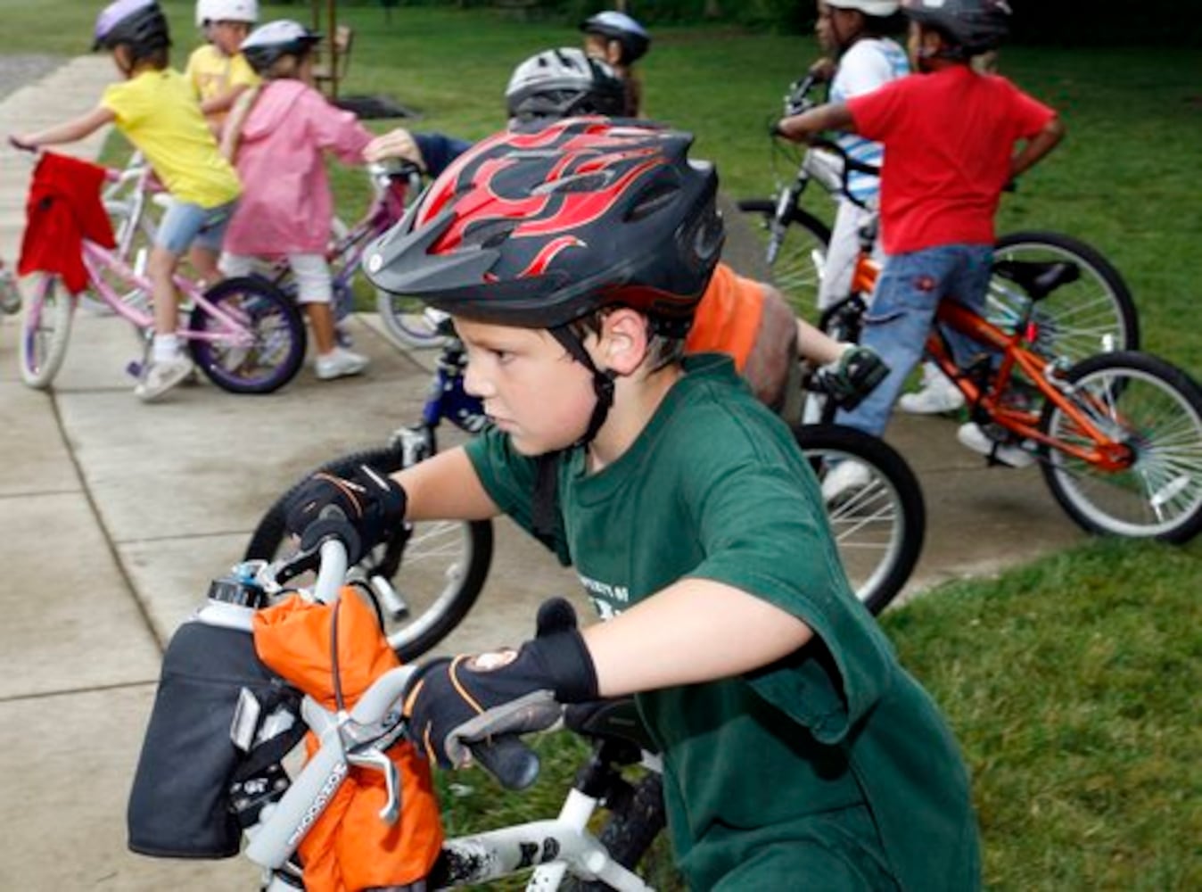 Kids learn about bike safety