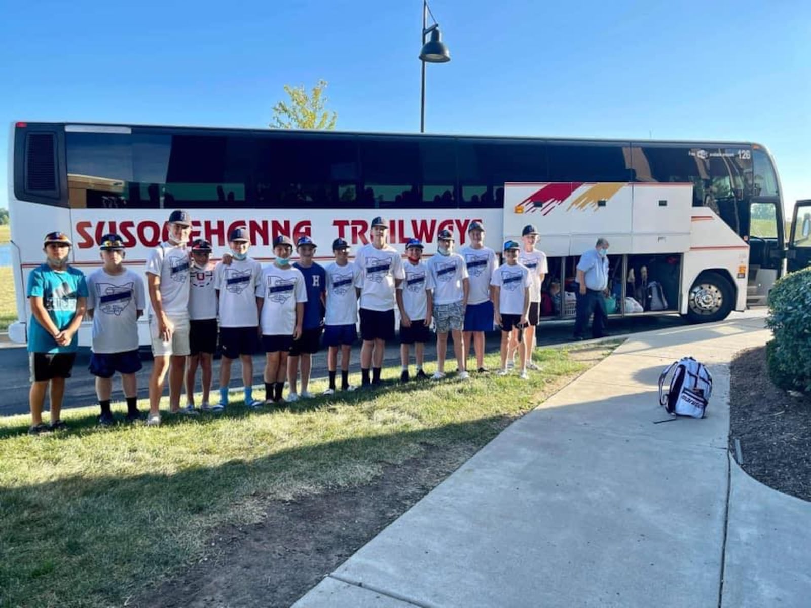 After losing in the Great Lakes Regional on Saturday, the West Side All-Star Little League team from Hamilton took a chartered bus to South Williamsport, Pa., for the Little League World Series. SUBMITTED PHOTO