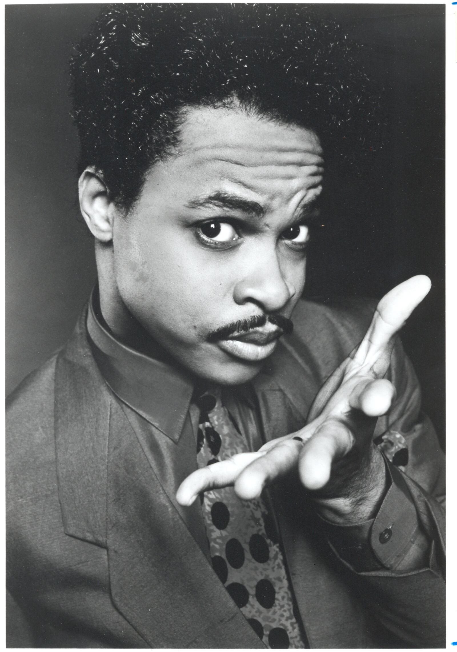 Roger Troutman in an undated publicity photo probably from the early 1980s. Troutman, a musician and leader of the band Zapp, was shot and killed by his brother, Larry Troutman, on April 25, 1999.