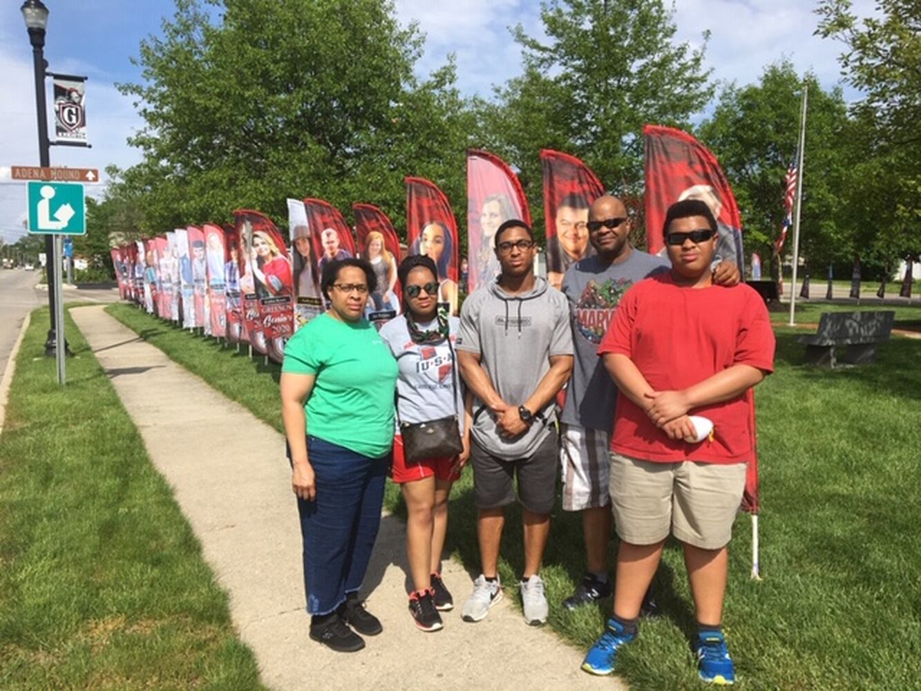 PHOTOS: Enon park features Class of 2020 photo flags to honor graduates