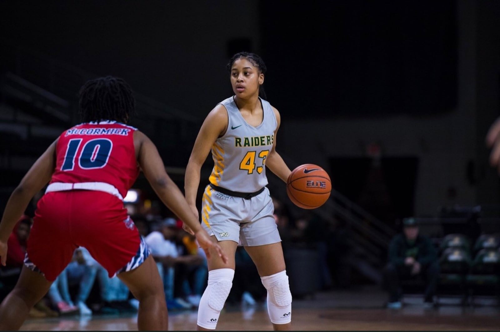 Jenasae Bishop was rated a Top 30 in the nation high school point guard recruit while at East Chicago Central High in Indiana and initially went to Boston College. A 5-foot-6 point guard, she transferred to Wright State last season. Her basketball ended this season after the third concussion of her college career.  Joseph Craven/Wright State Athletics