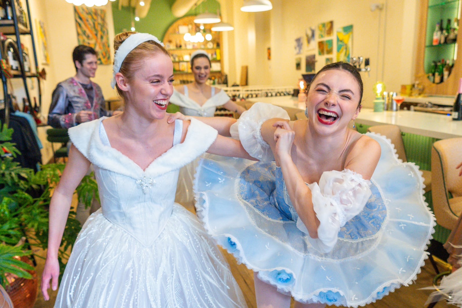 Dayton Ballet Company Dancers Alyssa Eyster (left) and Catherine Voorhees. PHOTO BY DPAA/RON VALLE