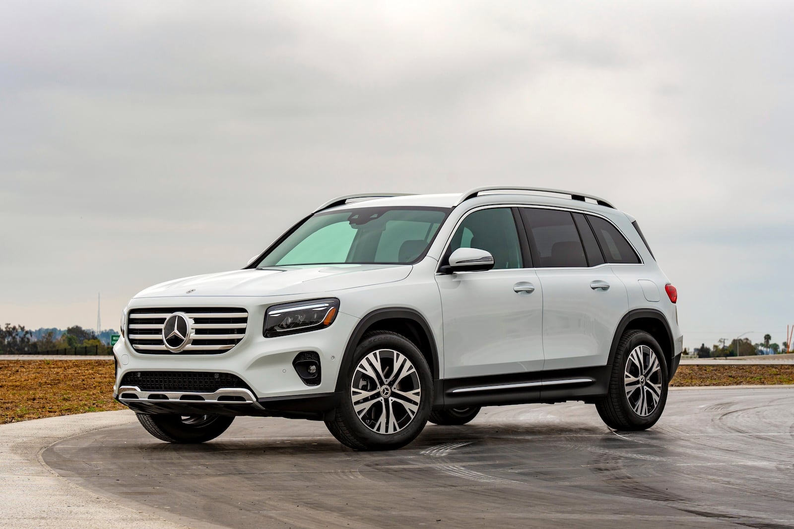 This photo provided by Edmunds shows the Mercedes-Benz GLB. The GLB is a great prick if you want an upscale small SUV that's ideal for driving in the city. (Courtesy of Edmunds via AP)