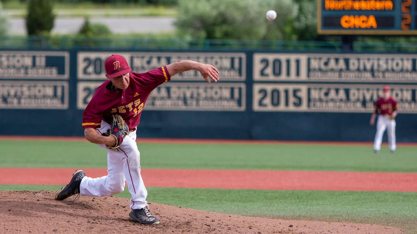 Northeastern starter Colton Moone pitched in the fifth inning of Thursday's Division III region semifinal against Cincinnati Hills Christian Academy at Wright State. CONTRIBUTED/Jeff Gilbert