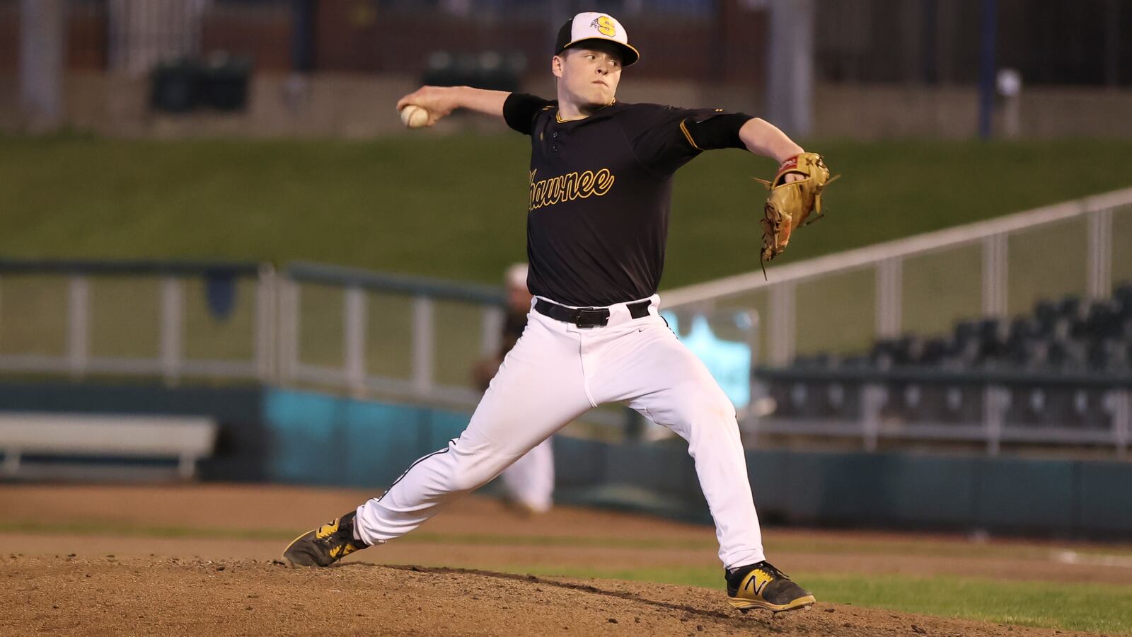 Shawnee High School senior Luke Myers pitches during their game against Beavercreek on Tuesday, March 31 at Day Air Ball Park in Dayton. The Beavers won 10-0 in five innings. Michael Cooper/CONTRIBUTED