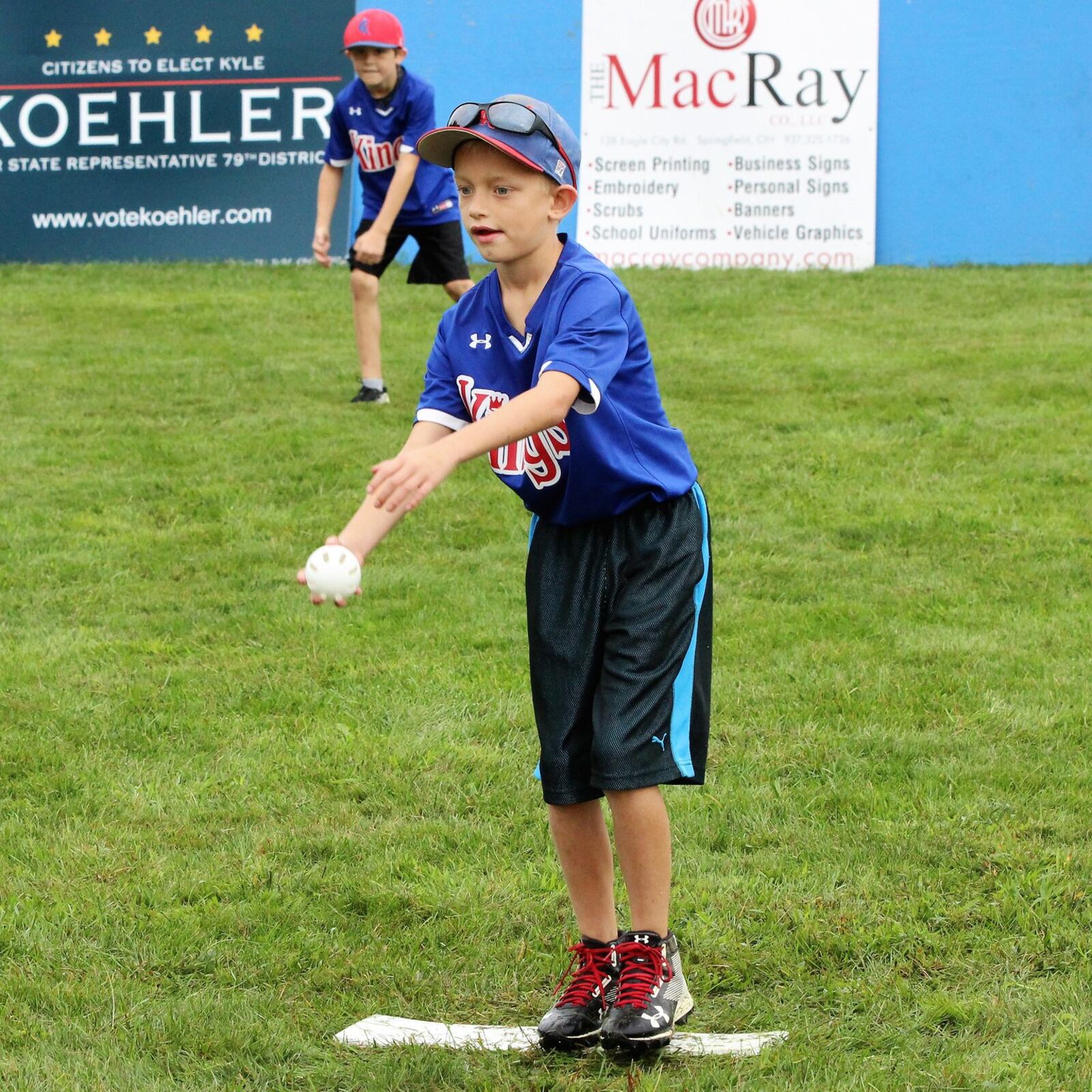 Northridge Elementary School student Bradley Marshall pitches during the Stevie s World of Wiffleball event held at UAW Park on Oct. 7, 2017, in Springfield. Michael Cooper/CONTRIBUTED