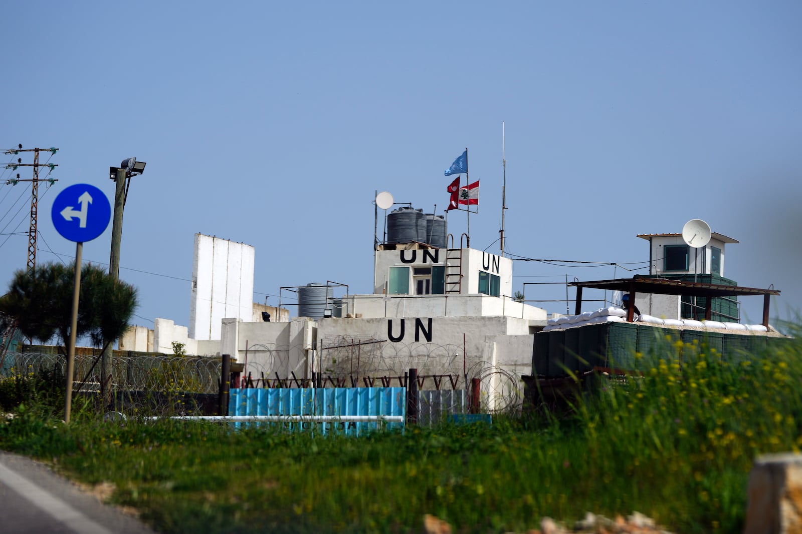 FILE - A general view of a base of the United Nations peacekeeping forces in Lebanon (UNIFIL) at the Lebanese-Israeli border, in the southern village of Markaba, on April 7, 2023. (AP Photo/Hassan Ammar, File)