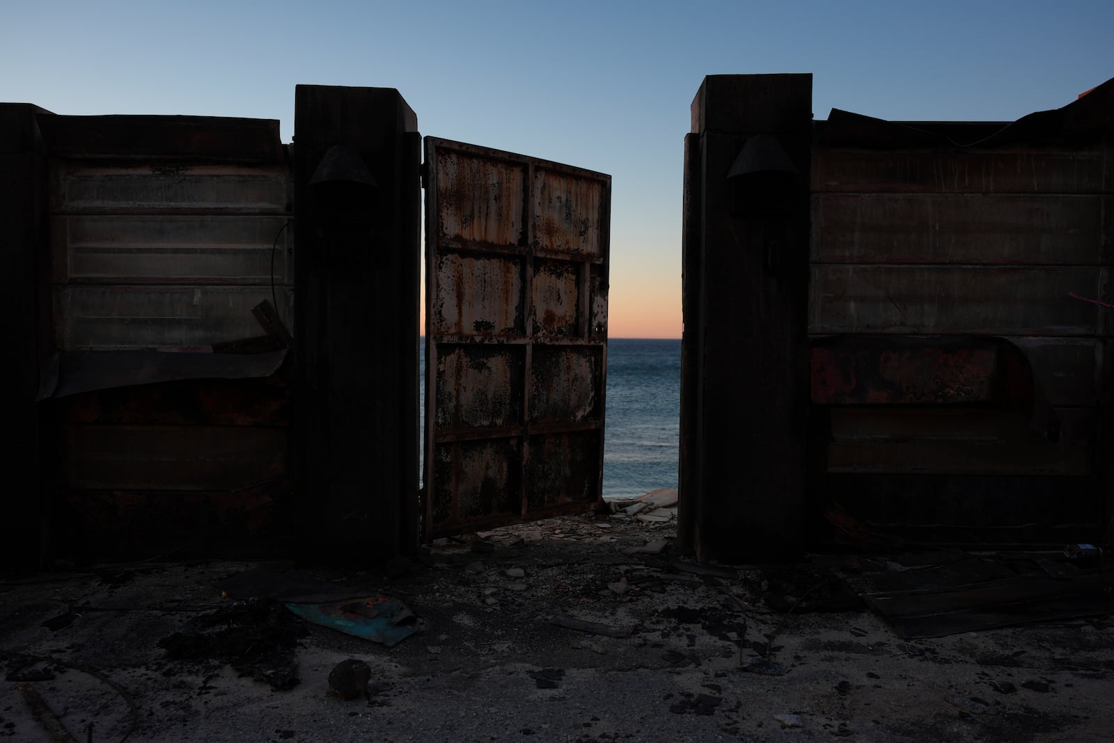 A beach front home destroyed by the Palisades Fire is seen in Malibu, Calif., Wednesday, Jan. 15, 2025. (AP Photo/Jae C. Hong)