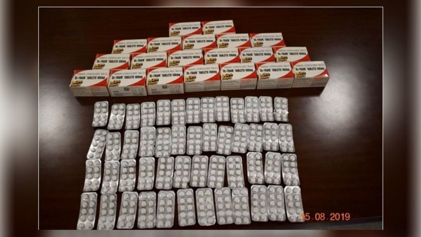 This is the Tramadol, a pain reliever similar to opioids, which was confiscated by authorities before it was delivered by mail Thursday to a Sidney woman, police said. (Courtesy/Shelby County Sheriff's Office)