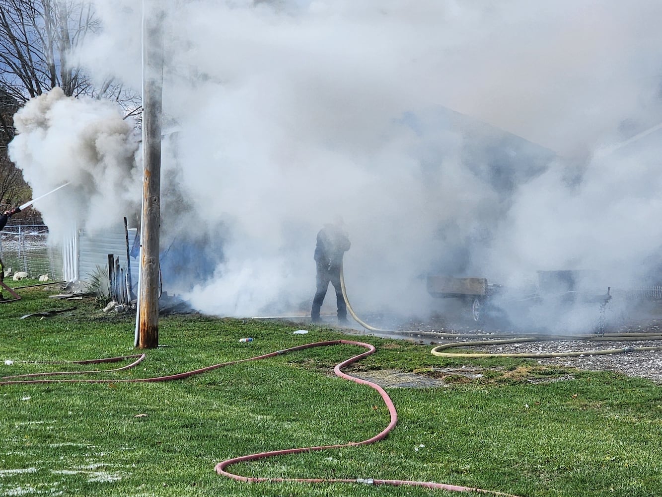 Crews battle German Twp. fire