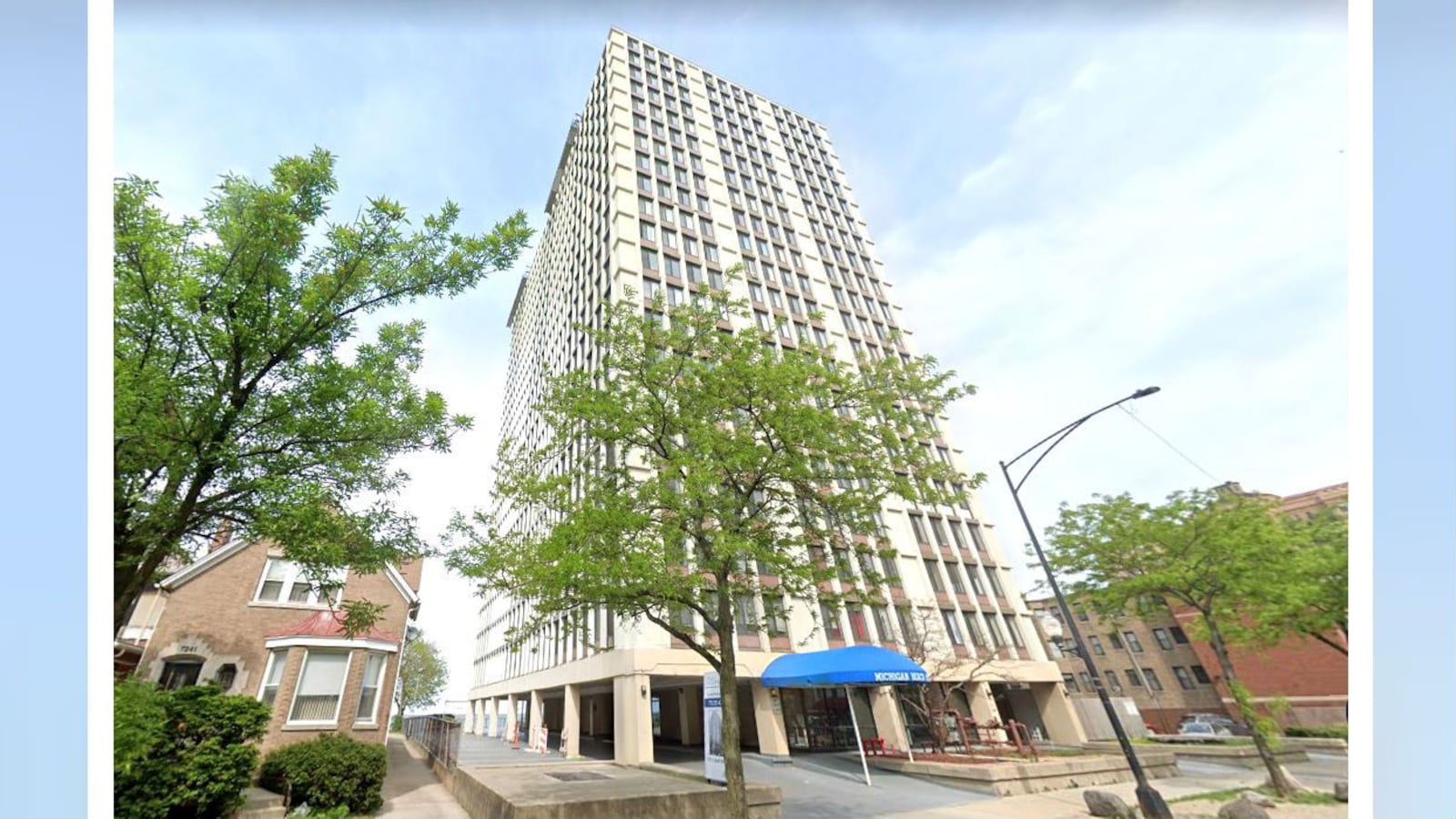 Pictured in a June 2019 Street View image is the Michigan Beach Apartments, a 22-story Chicago high-rise building where two children were killed early Thursday, Jan. 2, 2020, by their mother, who then jumped from an 11-story window.