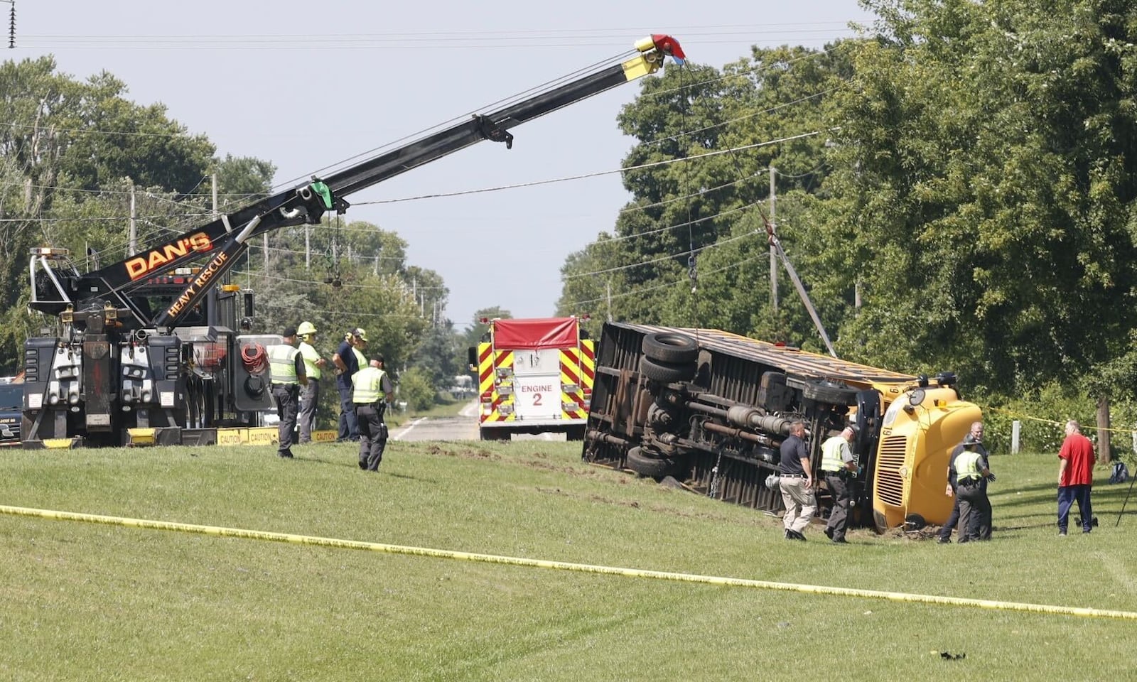 Aiden Clark was killed and several other students were injured when a Northwestern school bus was involved in a crash on Ohio 41 in German Twp. Tuesday, Aug. 22, 2023. BILL LACKEY/STAFF