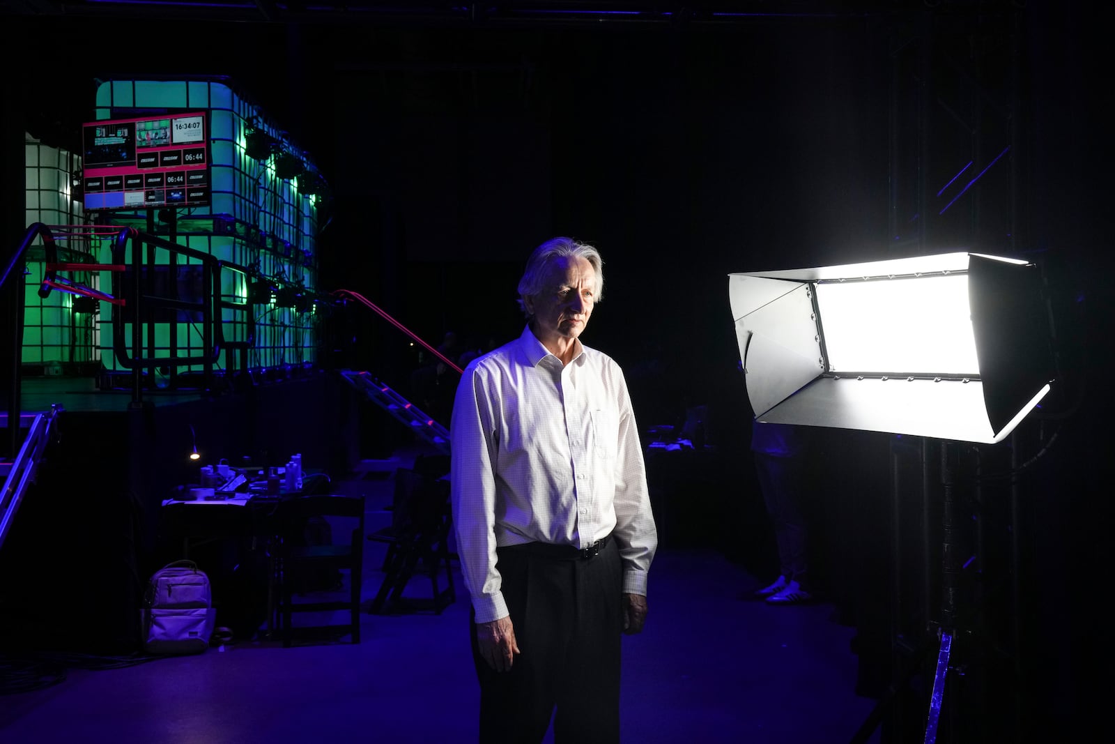 FILE - Artificial intelligence pioneer Geoffrey Hinton poses backstage at the Collision Conference in Toronto, Wednesday, June 19, 2024. (Chris Young/The Canadian Press via AP, File)