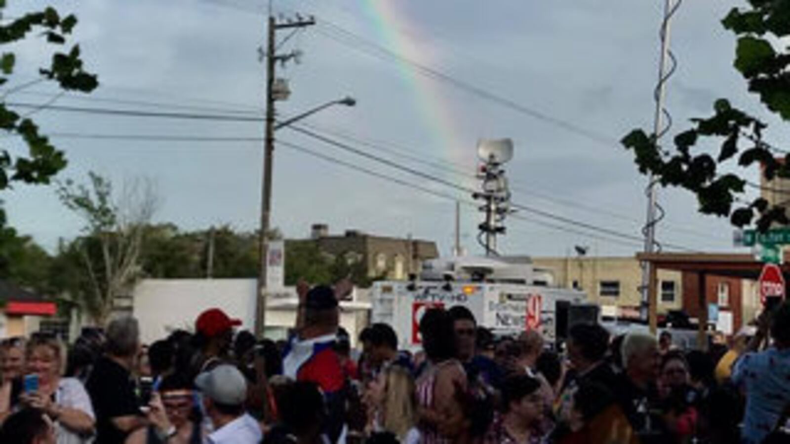 Under the glow of a rainbow, 1,500 people gathered outside Orlando's Pulse nightclub for a public remembrance ceremony.

WFTV.com