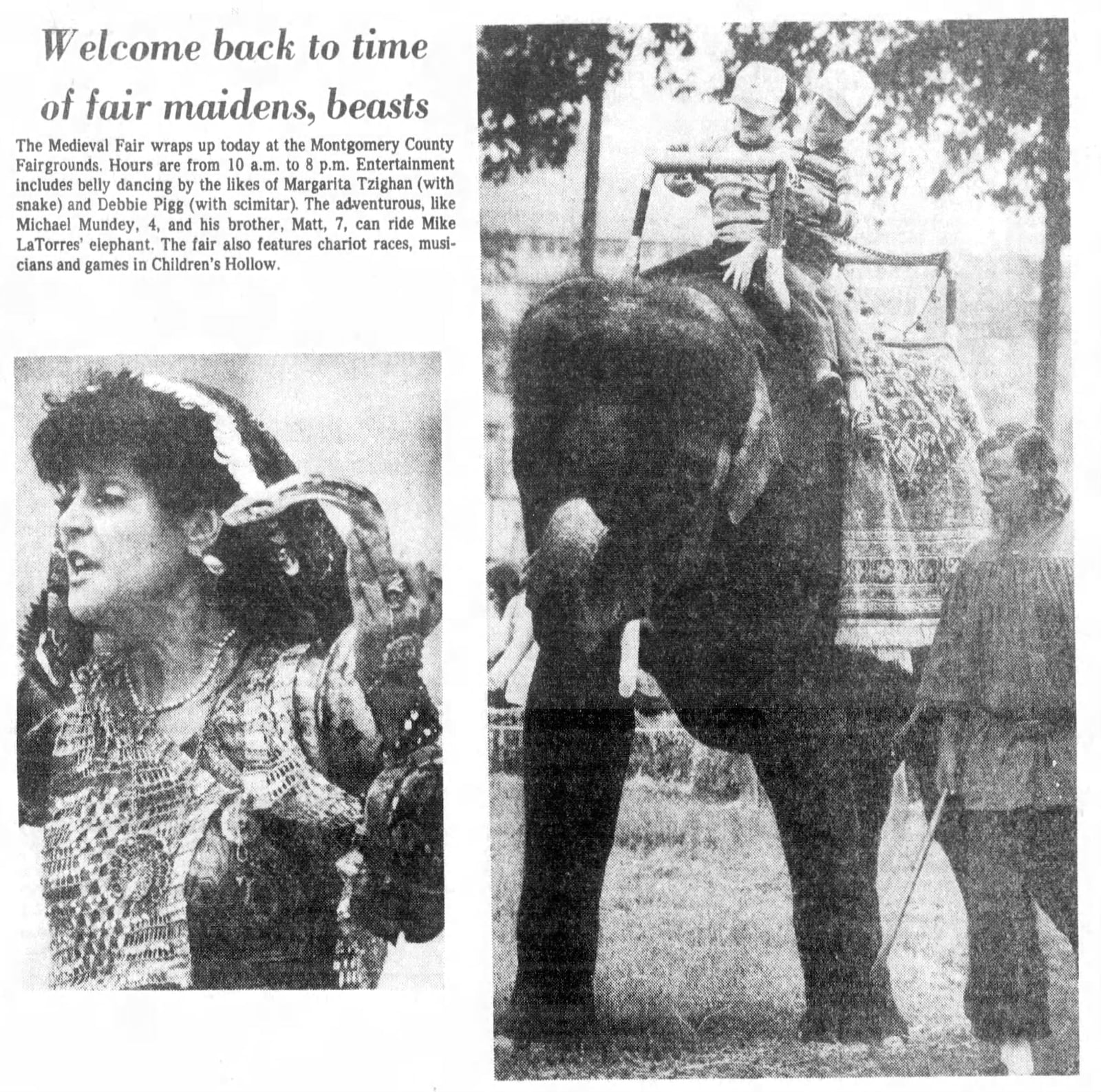 Ohio Renaissance festival 1983. DAYTON DAILY NEWS ARCHIVES.