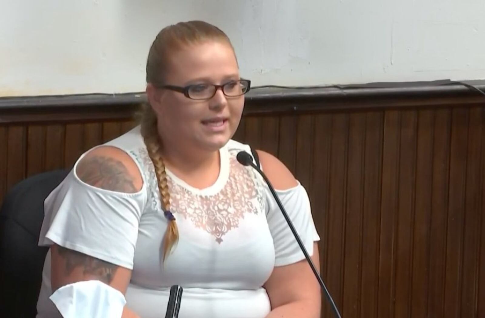 Kendra Rhoden testifies in the Pike County murder trial of George Wagner IV, who is accused of killing eight members of the Rhoden family in April 2016. Kendra was cousins and best friends with one of the victims, Hanna May Rhoden. CONTRIBUTED/WCPO