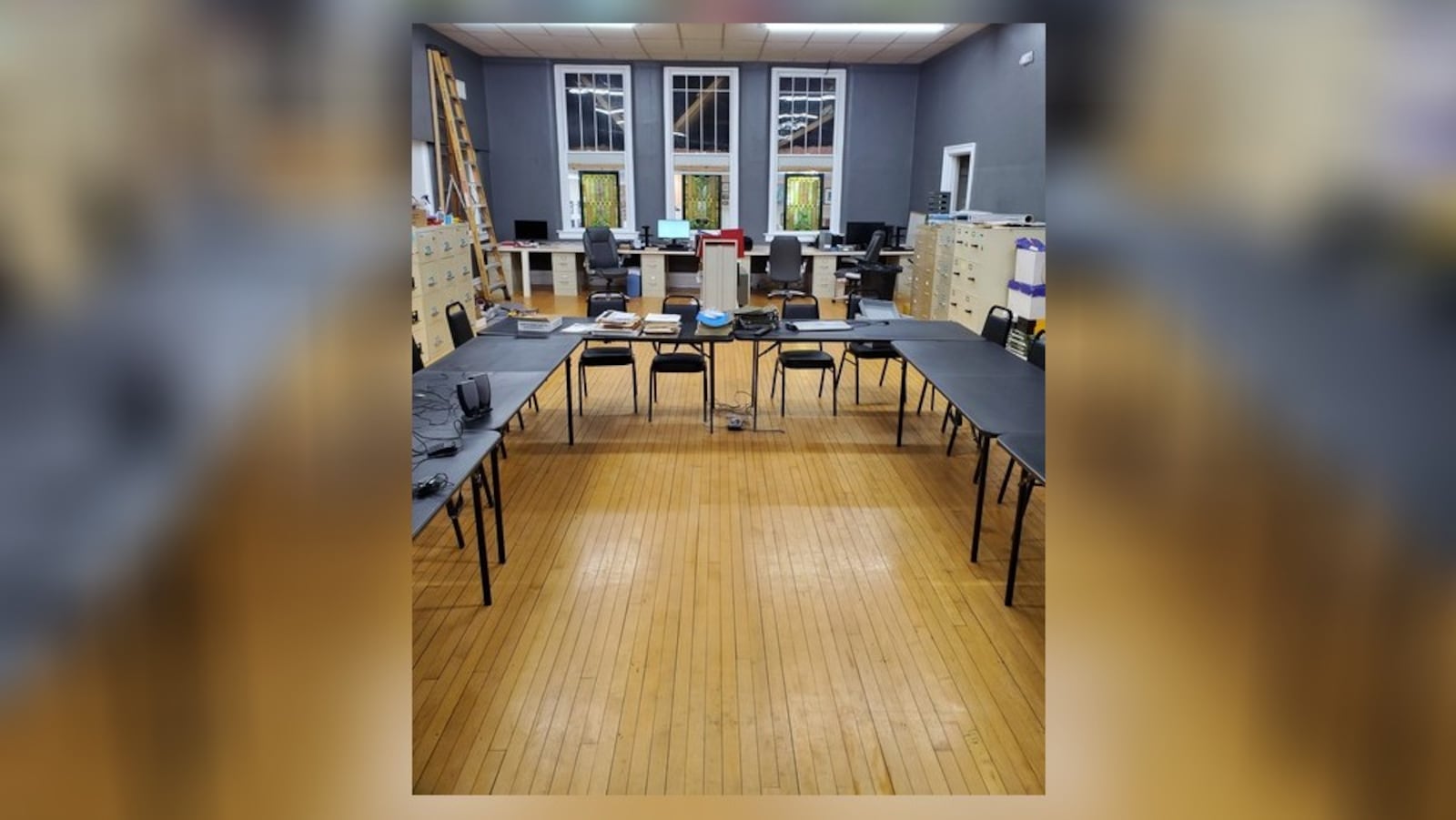 The Champaign County Historical Society Museum’s research and volunteer work area was moved from the first floor, by the entrance, to the second floor, to provide more exhibit space on the first floor. New computers and workstations will be added to this area for use by volunteers and the public (by appointment). Contributed