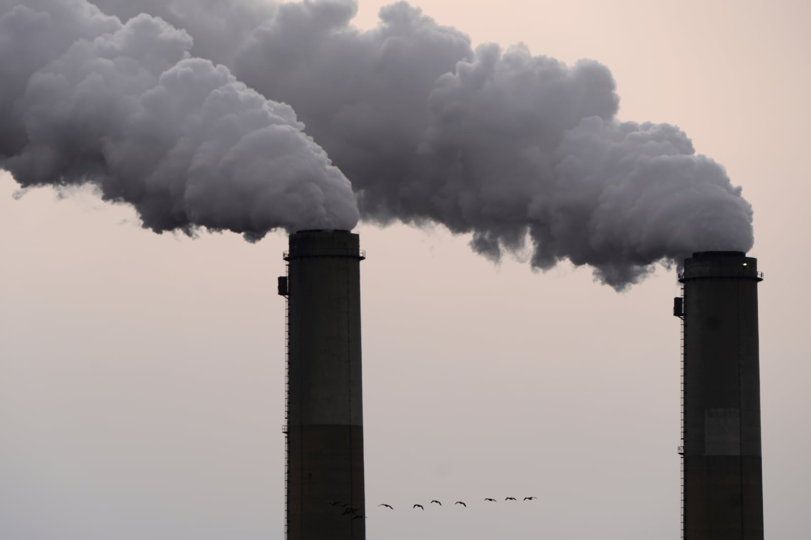 FILE - The Jeffrey Energy Center coal-fired power plant operates near Emmett, Kan., Jan. 25, 2025. (AP Photo/Charlie Riedel, File)