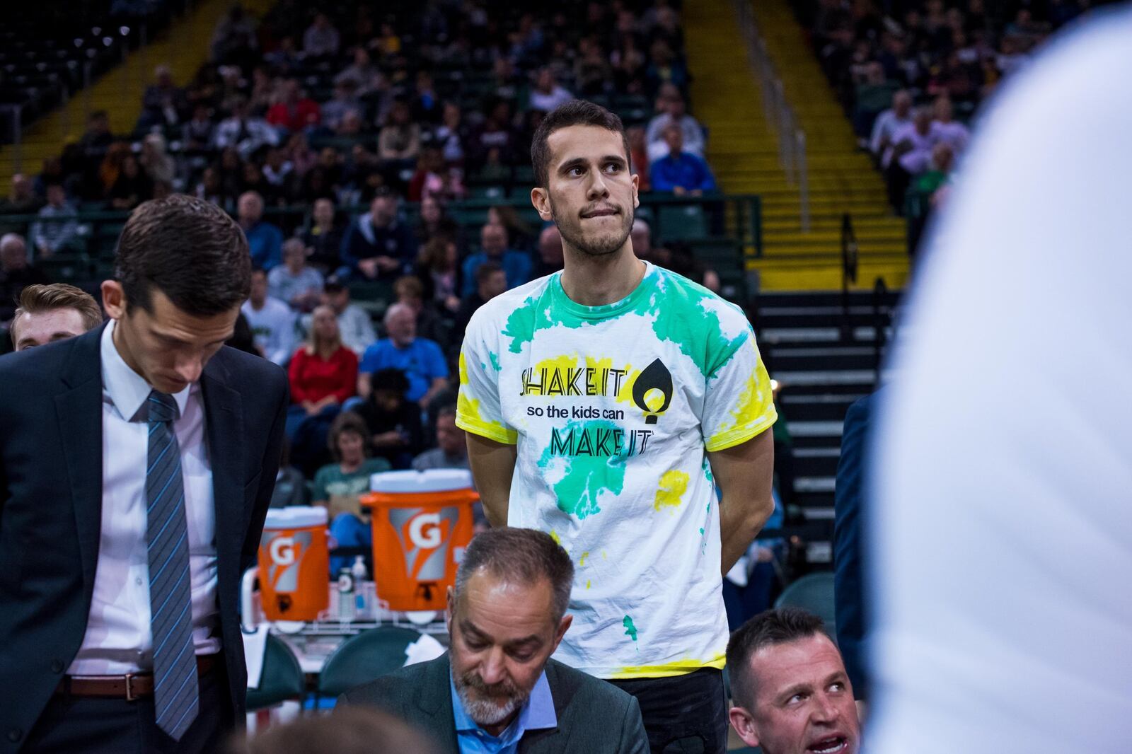 Aleksander Dozic on the Wright State sideline during the game vs. Kent State at the Nutter Center on Saturday, Nov. 16, 2019. Jospeh Craven/WSU Athletics