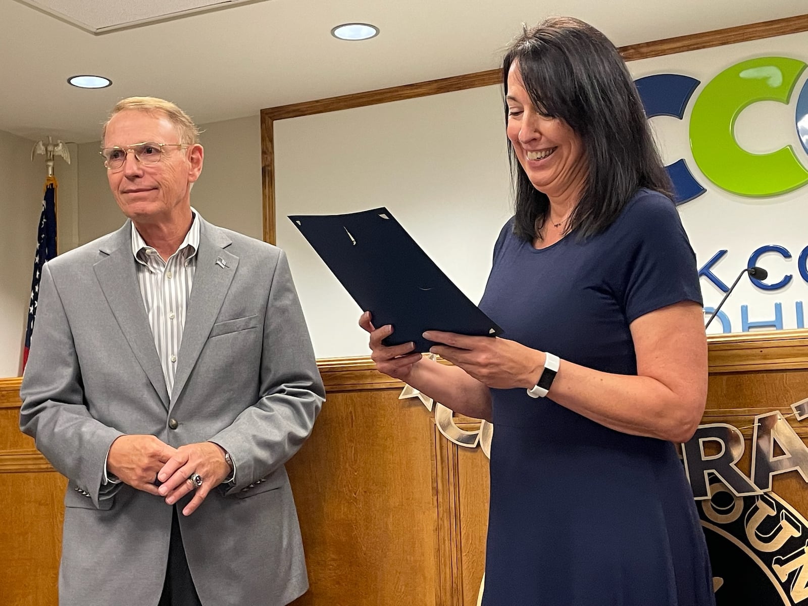 Richard Lohnes, 69, attended his last commission meeting last week, where county officials honored him with a proclamation. His last day as county commissioner was Tuesday.