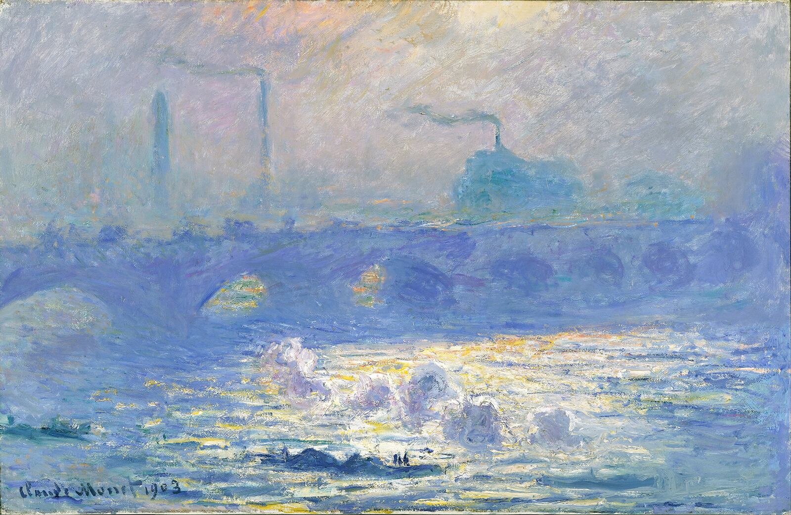 Claude Monet (French, 1840–1926), Waterloo Bridge, Sunlight Effect (effect de soleil), 1903, oil on canvas. Denver Art Museum collection: funds from Helen Dill bequest, 1935.15