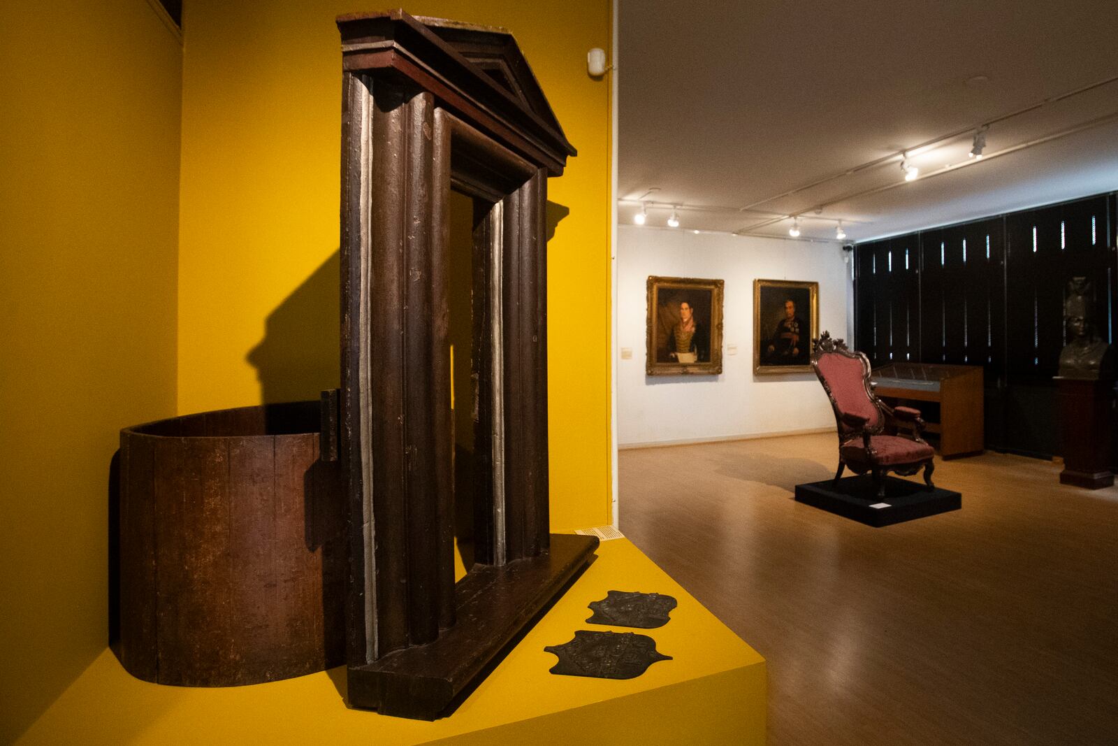 A "wheel of the exposed" or "wheel of the foundlings," a 1738 mechanism used to deposit newborns for charitable institutions, is seen at the Museum of the Brazilian Historical and Geographical Institute in Rio de Janeiro, Friday, Oct. 25, 2024. (AP Photo/Bruna Prado)