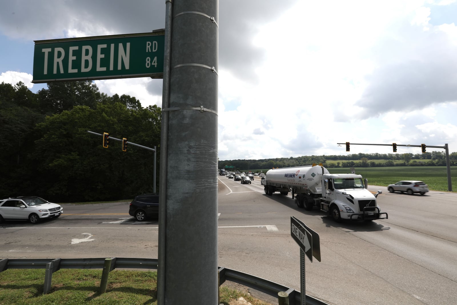 The intersection at U.S. 35 and Trebein Road in Beavercreek Twp will be home to a major intersection come 2025. BILL LACKEY/STAFF