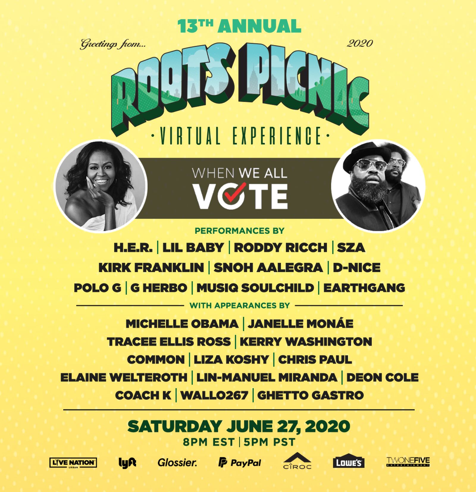 The 13th annual “Roots Picnic," which under normal circumstances would have attracted 40,000 fans to the Mann Center at Fairmount Park is going digital and the line-up is epic.