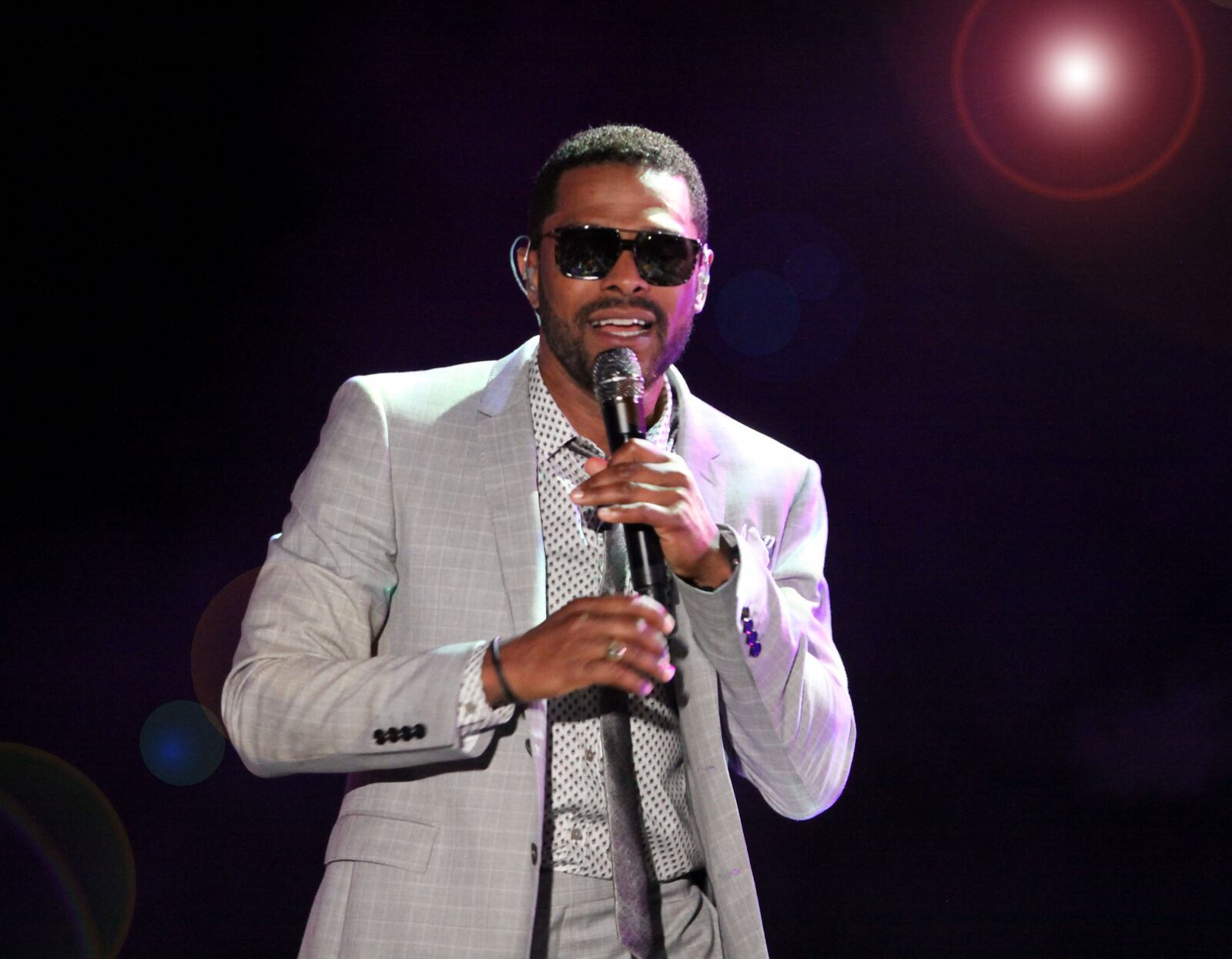 Brooklyn-born singer-songwriter Gerald Maxwell Rivera, known as Maxwell, performs at Chastain on July 6, 2013.