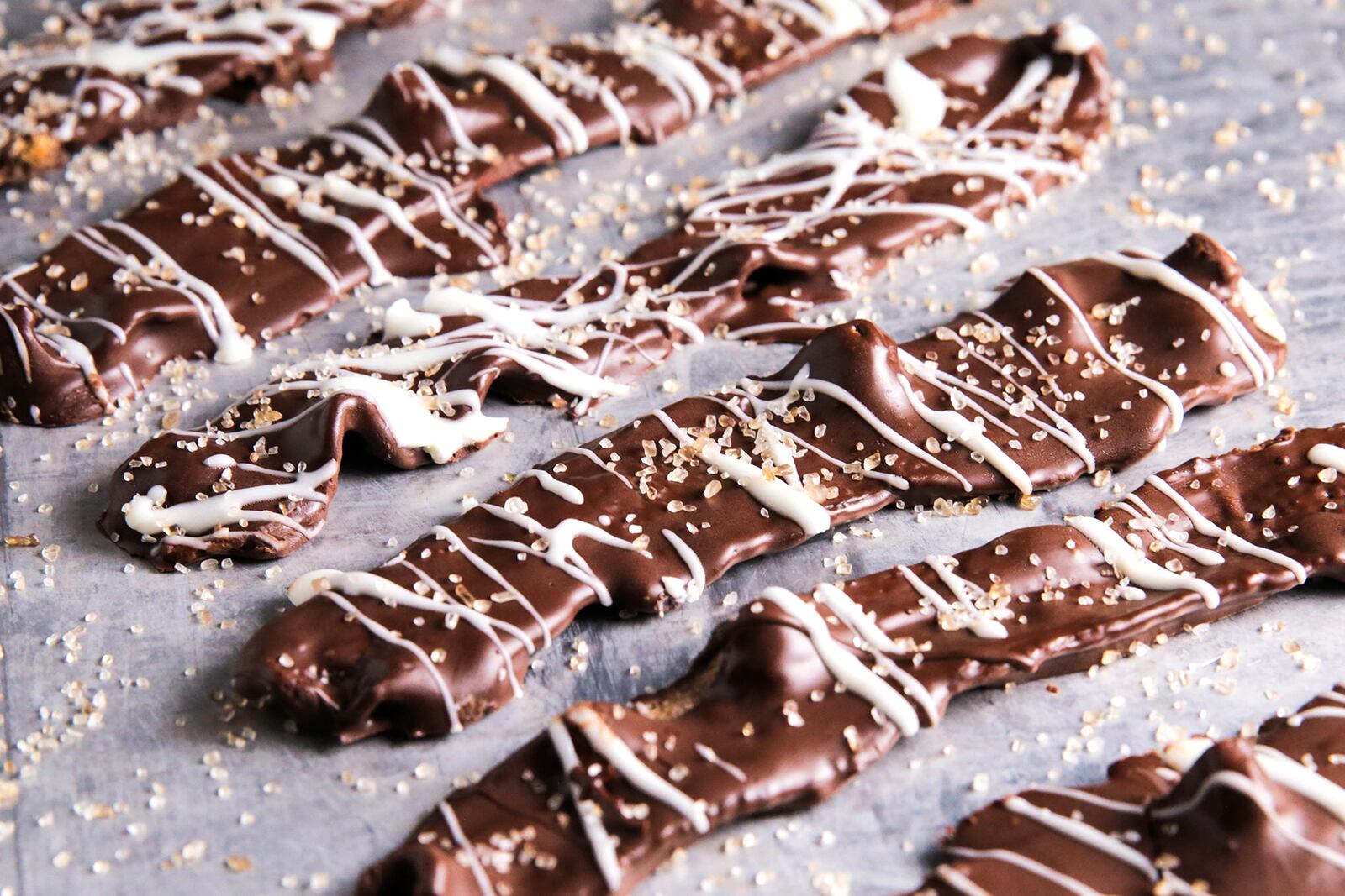 Bourbon Salted Chocolate-Covered Bacon at Dorothy Lane Market's BaconFest. DOROTHY LANE MARKET