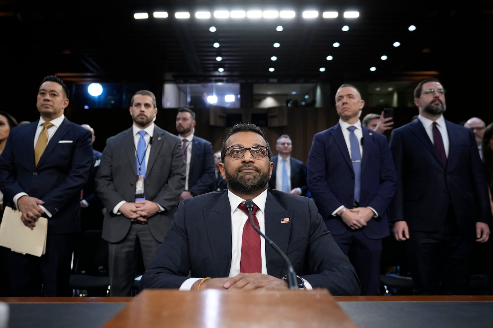 FILE - Kash Patel, President Donald Trump's choice to be director of the FBI, arrives for his confirmation hearing before the Senate Judiciary Committee at the Capitol in Washington, Jan. 30, 2025. (AP Photo/Ben Curtis, File)