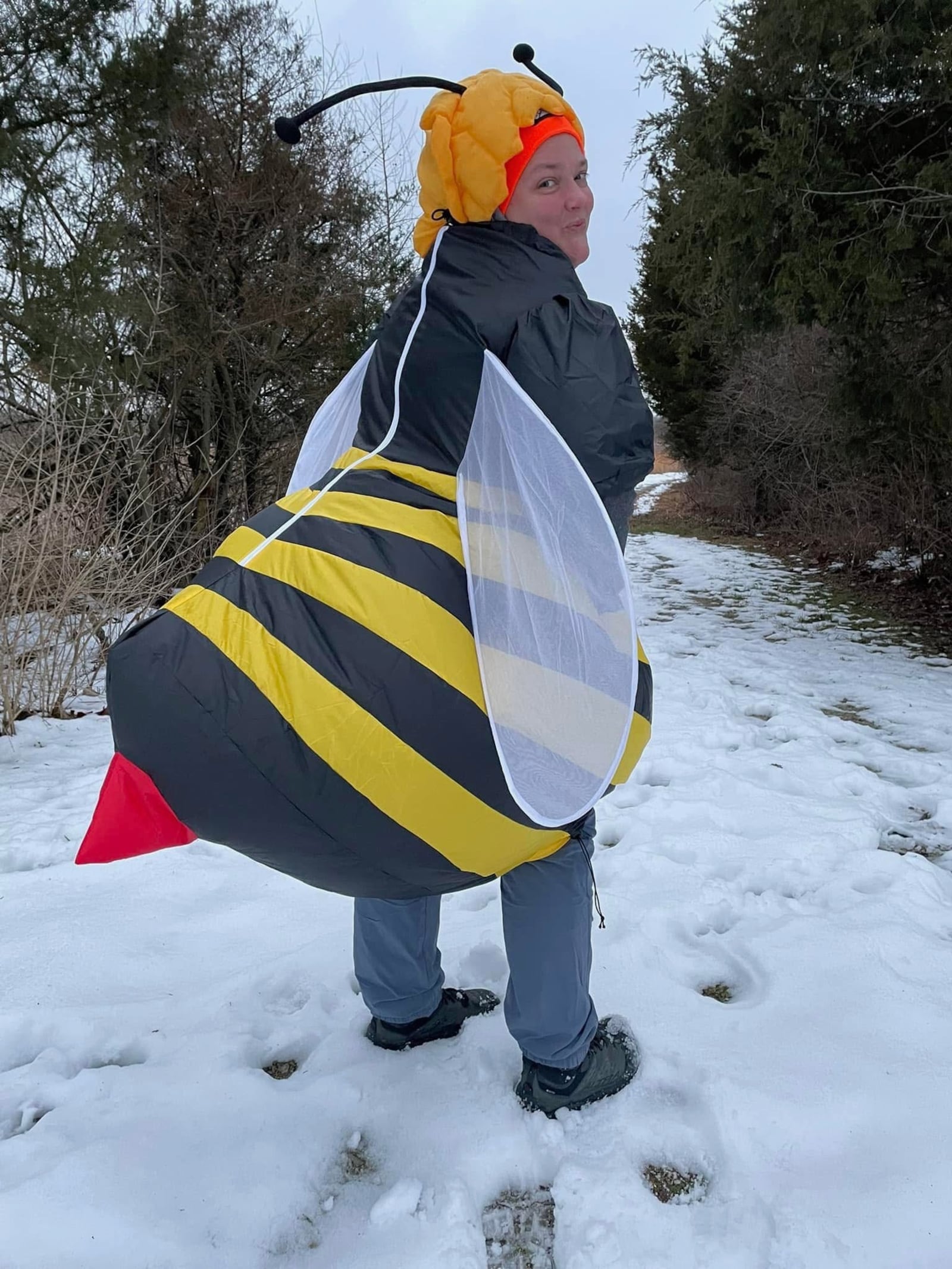 Celebrating fun and the winter weather in costume for a Wacky Wayfarer hike - CONTRIBUTED