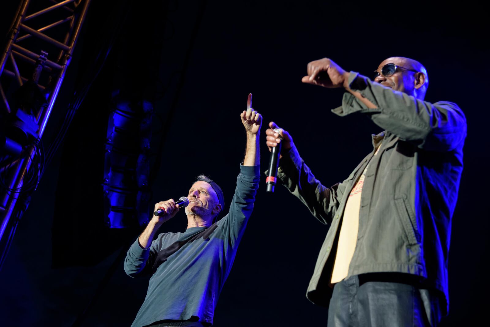 Dave Chappelle hosted the Gem City Shine benefit concert in Dayton's Oregon District on Sunday, Aug. 25, 2019.  Stevie Wonder, Chance the Rapper, Thundercat and Teyana Taylor were among the performers and there were also appearances made by Jon Stewart, Chris Rock, Fonzworth Bentley and more. TOM GILLIAM / CONTRIBUTING PHOTOGRAPHER