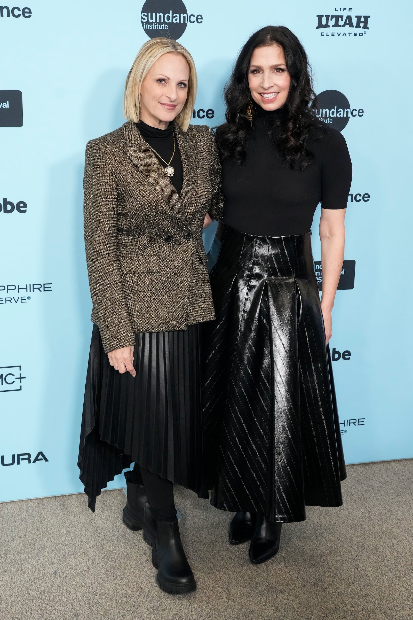 Marlee Matlin, left, and Shoshannah Stern attend the premiere of "Marlee Matlin: Not Alone Anymore" during the Sundance Film Festival on Thursday, Jan. 23, 2025, at Eccles Theatre in Park City, Utah. (Photo by Charles Sykes/Invision/AP)