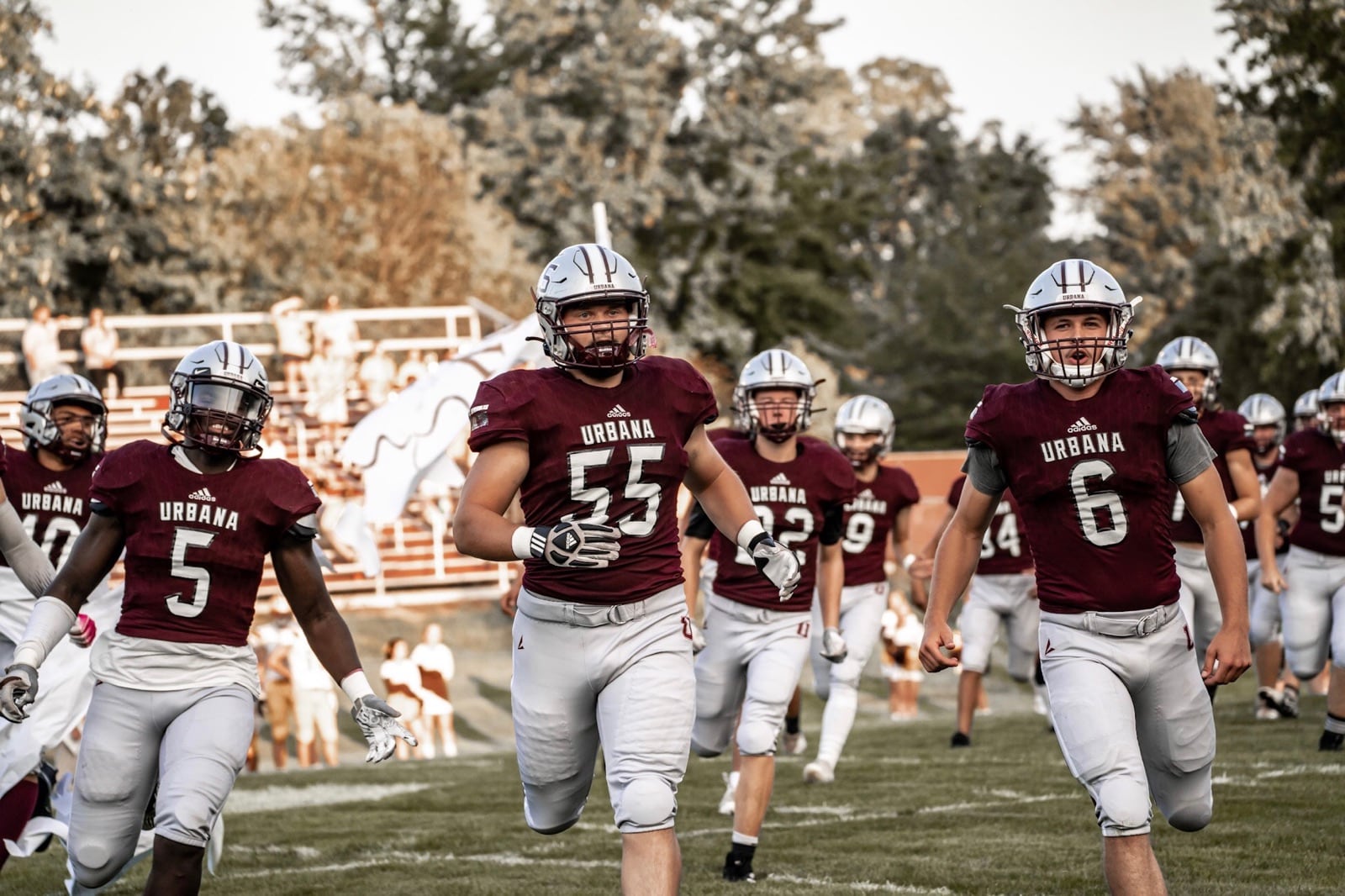 Trevor Parthemore takes the field for an Urbana High football game. He was a four-year starter for the Hillclimbers, played both ways and was the team captain. CONTRIBUTED