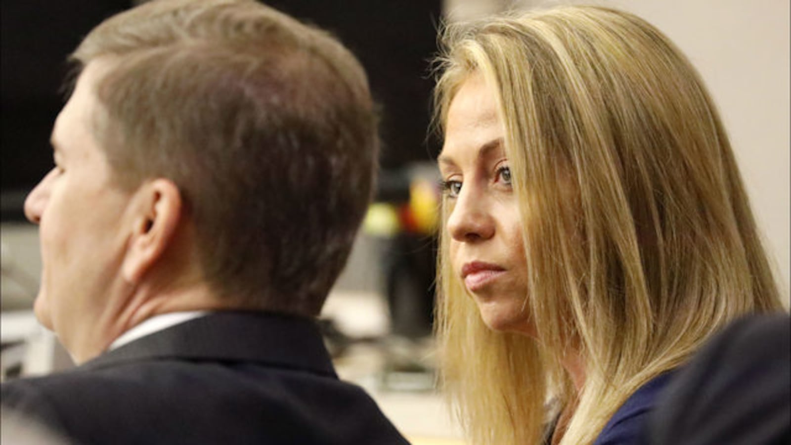 Amber Guyger is pictured during her trial in the September 2018 killing of her upstairs neighbor, Botham Jean, who she shot after going to the wrong apartment by mistake. Guyger was convicted of murder Tuesday, Oct. 1, 2019.