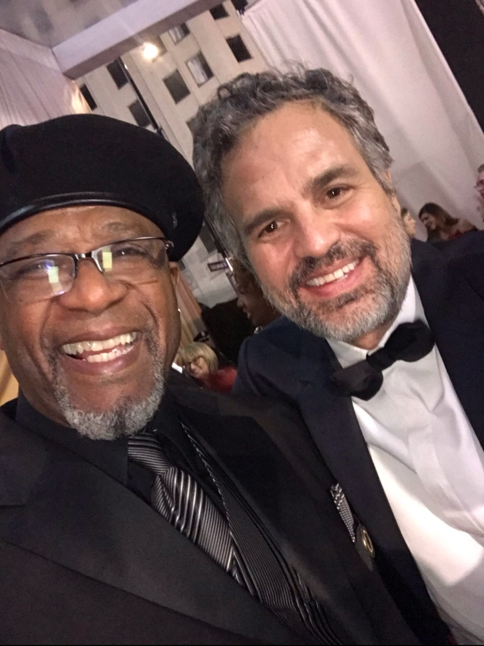 Washington Twp. resident Robert “Bobby” Allen took this photo with actor Mark Ruffalo after American Factory won the Oscar in the documentary feature category. Allen is featured in the film.