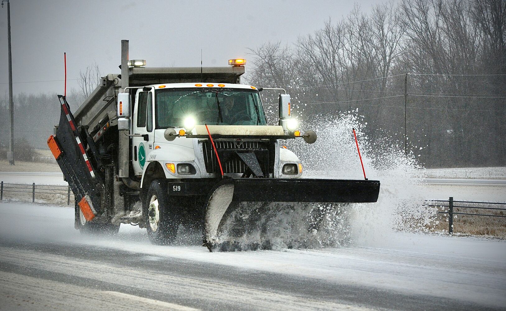 Slick roads in Clark County causing slideoffs on I-70