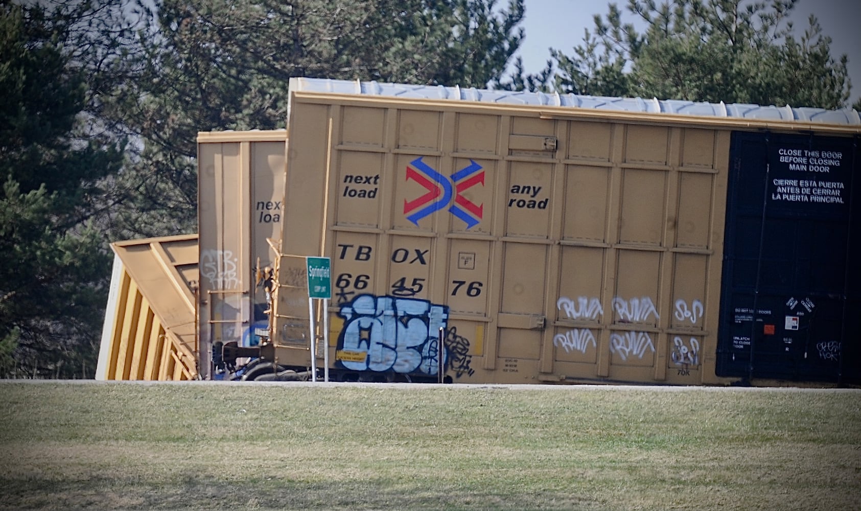 Cleaning up train derailment