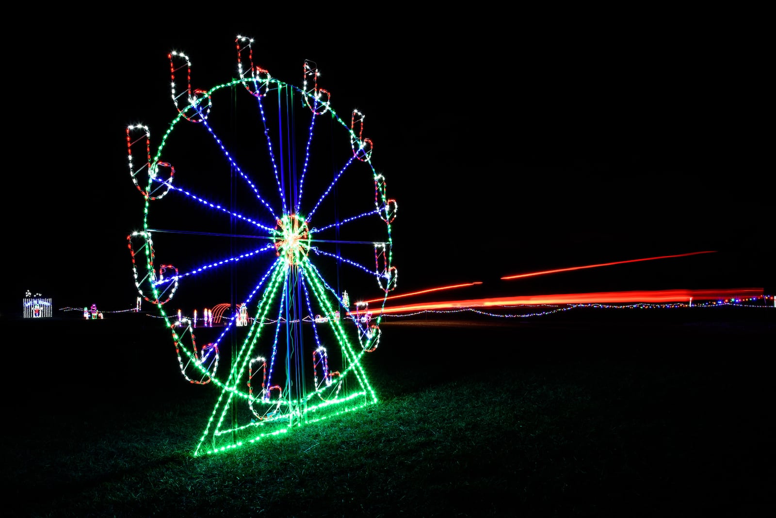 ParkLights, located at Caesar Ford Park in Xenia, is a new drive-thru holiday light display hosted by Greene County Parks & Trails. This free event, which runs throughout the entire month of December from 6 p.m. until 9 p.m. each night features over 110 LED light displays on a mile long driving path. Visitors can tune their car radios to 106.5 FM while driving through the park to hear some festive holiday music. TOM GILLIAM / CONTRIBUTING PHOTOGRAPHER